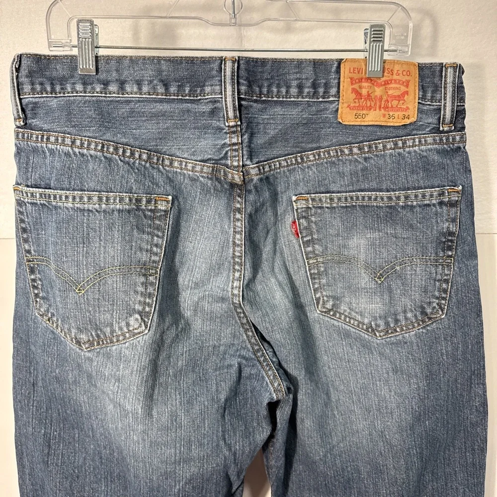 Levi's 550 Relaxed Fit Jeans‎ Mens 36 X 34 Blue 100% Cotton Denim